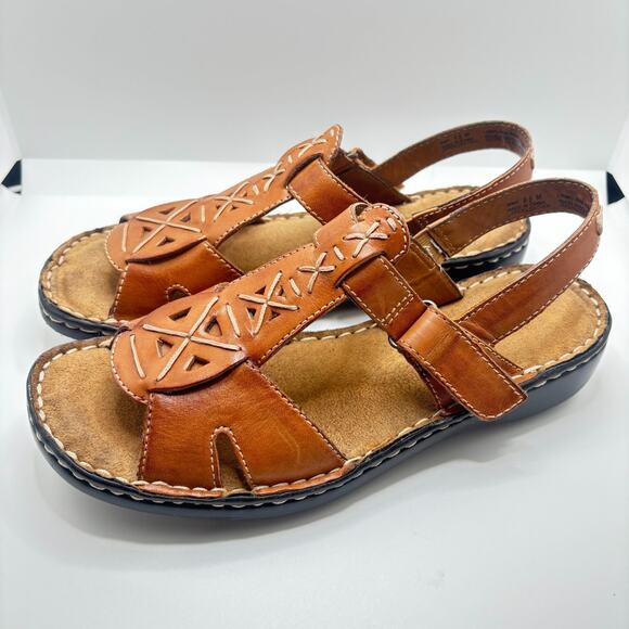 Natural Soul Naturalizer Womens Brown Leather Slip On Slingback Sandals 8.5 M - Picture 3 of 10